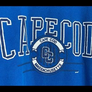 VINTAGE ROYAL BLUE CAPECOD CREWNECK MASSACHUSETTS